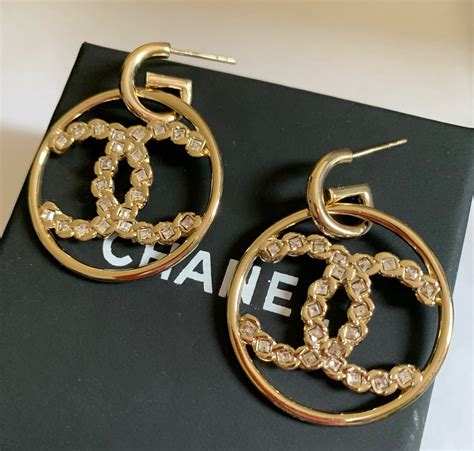 chanel cc hoop earrings|chanel boutique earrings.